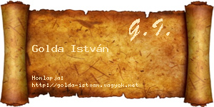 Golda István névjegykártya