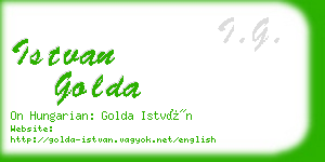 istvan golda business card